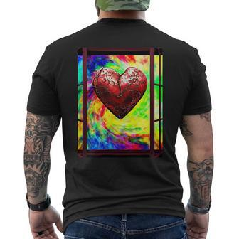 Tye Dye Window To Your Heart Mens Back Print T-shirt | Mazezy