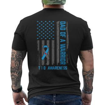 Type 1 Diabetes Awareness T1d Dad Of Warrior Type 1 Diabetic Men's T-shirt Back Print | Mazezy