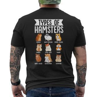 Types Of Hamsters Cute Syrian Breed Funny Rodents Mens Back Print T-shirt | Mazezy AU