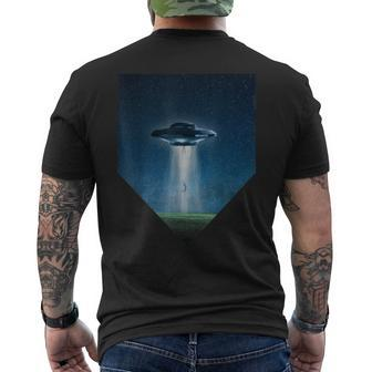 Ufo Abduction Flying Saucer Alien Believers Space Mens Back Print T-shirt | Mazezy