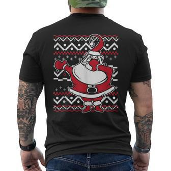 Ugly Christmas Sweater Dabbing Santa Men's T-shirt Back Print - Monsterry DE