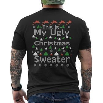 This Is My Ugly Christmas Sweater Xmas Holiday Men's T-shirt Back Print - Monsterry UK