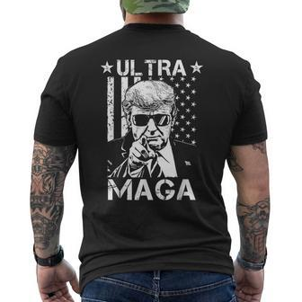 Ultra Maga Funny Great Maga King Pro Trump King Funny Gifts Mens Back Print T-shirt | Mazezy