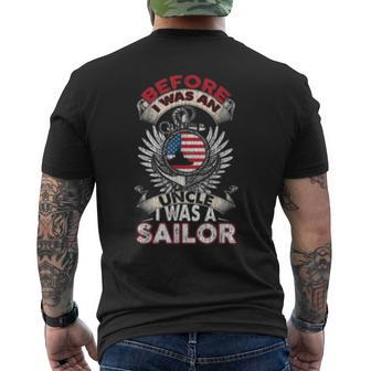 Before I Was An Uncle I Was A Sailor Us Navy Veteran Men's Back Print T-shirt | Mazezy