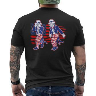 Uncle Sam Griddy 4Th Of July Funny Independence Day Boy Kids Funny Gifts For Uncle Mens Back Print T-shirt | Mazezy CA