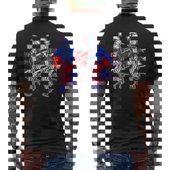 Uncle Sam Griddy 4Th Of July Independence Day Men's Crewneck Short Sleeve Back Print T-shirt