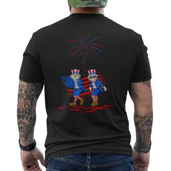 Uncle Sam Griddy Dance 4Th Of July Independence Day Men's Back Print T-shirt | Mazezy DE