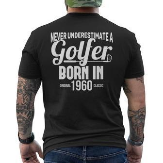 Never Underestimate A Golfer Retirement For Men Men's T-shirt Back Print | Mazezy