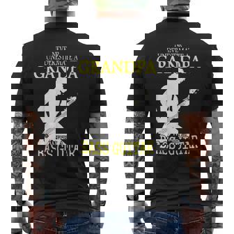 Never Underestimate A Grandpa With A Bass Guitar Men's T-shirt Back Print | Mazezy