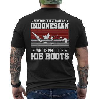 Never Underestimate An Indonesian Who Is Proud Men's T-shirt Back Print - Monsterry AU
