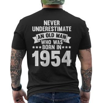 Never Underestimate Man Who Was Born In 1954 Born In 1954 Men's T-shirt Back Print - Thegiftio UK