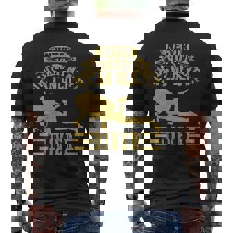 Never Underestimate An Old Diver Scuba Diving Diver Men's T-shirt Back Print - Monsterry