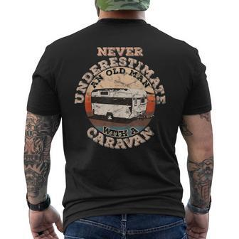 Never Underestimate An Old Man With A Caravan Men's T-shirt Back Print - Monsterry CA