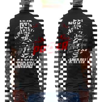 Never Underestimate The Power Of Granddaddy T Men's T-shirt Back Print - Seseable