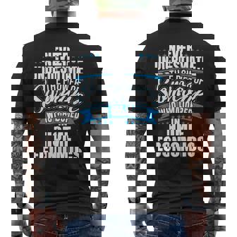 Never Underestimate The Power Of Home Economics Major Men's T-shirt Back Print | Seseable CA