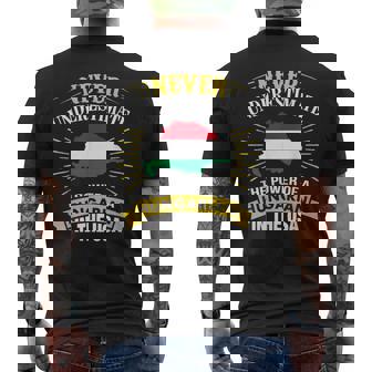 Never Underestimate The Power Of A Hungarian In Usa Men's T-shirt Back Print | Seseable CA