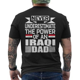Never Underestimate The Power Of An Iraqi Dad Men's T-shirt Back Print - Seseable