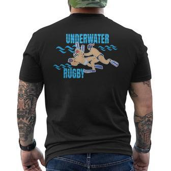 Underwater Rugby Underwater Emblem Rugby Underwater Idea Men's T-shirt Back Print | Mazezy