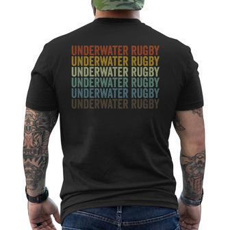 Underwater Rugby Sports Retro Men's T-shirt Back Print | Mazezy
