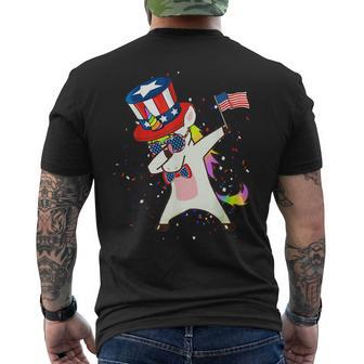 Unicorn 4Th Of July American Flag Girls Kids Ns Usa Dab Mens Back Print T-shirt | Mazezy AU