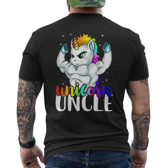 Unicorn Uncle Unclecorn For Men Manly Unicorn Men's Back Print T-shirt | Mazezy