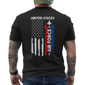 United States Air Force American Usa Flag July 4Th Patriotic Men's T-shirt Back Print - Seseable