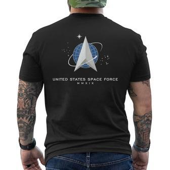 United States Us Space Force Ussf Delta Flag Men's Back Print T-shirt | Mazezy