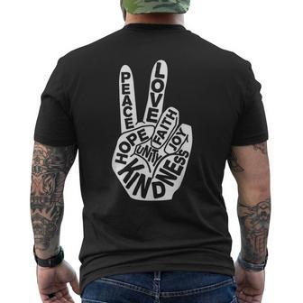 Unity Day Orange Anti Bullying Peace Love Sign Language Men's T-shirt Back Print - Monsterry UK