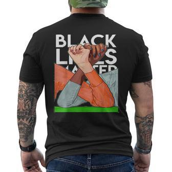 Unity In Black Lives Matter Ally Allies Show Support Mens Back Print T-shirt | Mazezy