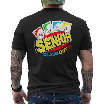 Uno Out Senior 2024 Graduation Class Of 2024 Uno Lover Men's T-shirt Back Print | Mazezy UK