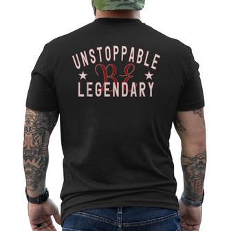 Unstoppable Being Legendary Motivational Positive Thoughts Mens Back Print T-shirt - Seseable