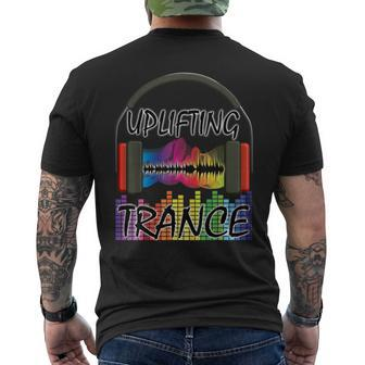 Uplifting Trance Colourful Music Men's T-shirt Back Print | Mazezy