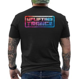 Uplifting Trance Colourful Trippy Abstract Men's T-shirt Back Print | Mazezy
