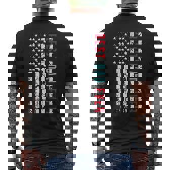 Us American Flag Fathers Day Best Dad Ever With Mens Back Print T-shirt | Mazezy