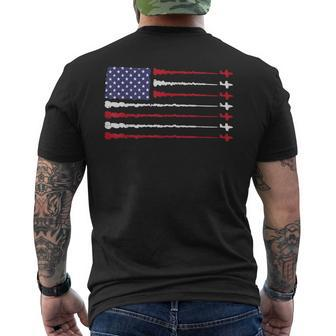 Us American Flag Jets 4Th Of July Veteran Soldier Patriotic Mens Back Print T-shirt | Mazezy
