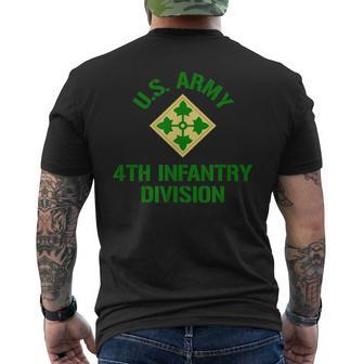 Us Army 4Th Infantry Division Men's Back Print T-shirt | Mazezy