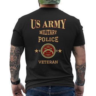 Us Army Military Police Veteran Law Enforcement Officer Men's Back Print T-shirt | Mazezy