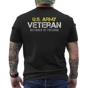 US Army Proud Army Veteran Vintage Men's T-shirt Back Print | Mazezy