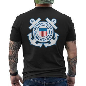 Us Coast Guard Uscg United States Anchor Anchor Funny Gifts Mens Back Print T-shirt | Mazezy