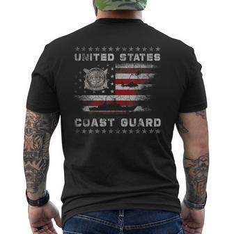 Us Coast Guard Uscg Veteran Vintage Mens Veteran Funny Gifts Mens Back Print T-shirt | Mazezy
