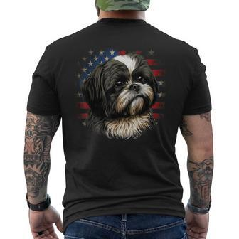 Usa 4Th Of July Shih Tzu On Patriotic American Shih Tzu Mens Back Print T-shirt | Mazezy DE