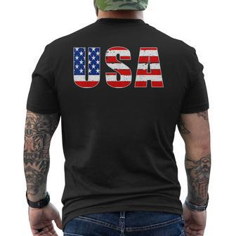 Usa American Flag United States Of America Us 4Th Of July Usa Funny Gifts Mens Back Print T-shirt