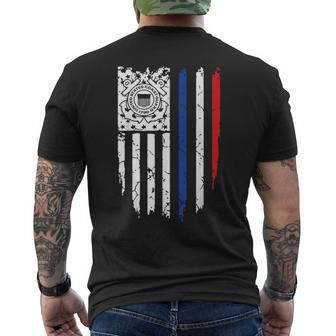 Usa American Flag Us Coast Guard Veteran Uscg Gift Veteran Funny Gifts Mens Back Print T-shirt