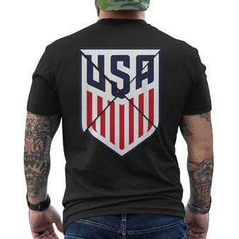 Usa & America - Soccer & Football Flag Jersey Mens Back Print T-shirt - Monsterry