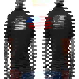Usa Flag American Flag United States Of America 4Th Of July Men's Crewneck Short Sleeve Back Print T-shirt - Monsterry