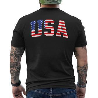 Usa Flag American Flag United States Of America 4Th Of July Usa Funny Gifts Mens Back Print T-shirt