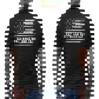 Usa Flag Best Dad Ever Daddy Fathers Day Dad Gifts Mens Back Print T-shirt | Mazezy