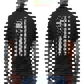 Usa Flag Solar Panel Installer America Solar Installation  Usa Funny Gifts Mens Back Print T-shirt