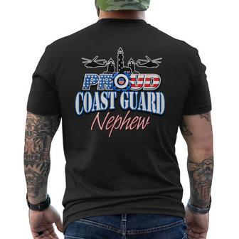 Usa Proud Coast Guard Nephew Usa Flag Military Funny Military Gifts Mens Back Print T-shirt | Mazezy DE