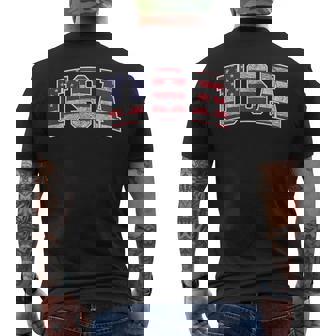 Usa Us Flag Patriotic Distressed Design Patriotic Funny Gifts Mens Back Print T-shirt | Mazezy